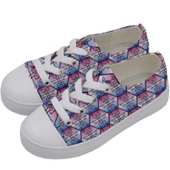Hackers Town Void Mantis Hexagon Bigender Seven 7 Stripe Pride Flag Kids  Low Top Canvas Sneakers by WetdryvacsLair