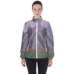 Purple Haze  Women s High Neck Windbreaker by Hayleyboop