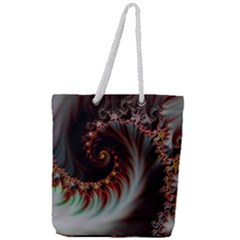 Digital-fractal-fractals-fantasy Full Print Rope Handle Tote (large) by Jancukart