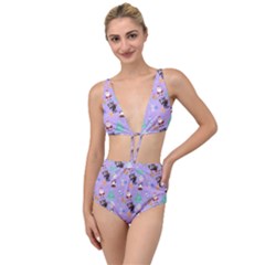Purple Krampus Christmas Tied Up Two Piece Swimsuit by NerdySparkleGoth