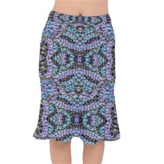 Pastels Repeats Short Mermaid Skirt by kaleidomarblingart