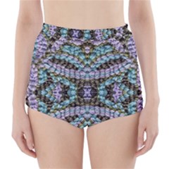 Pastels Repeats High-waisted Bikini Bottoms by kaleidomarblingart