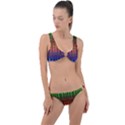 Fractaled Pixels Ring Detail Crop Bikini Set View1