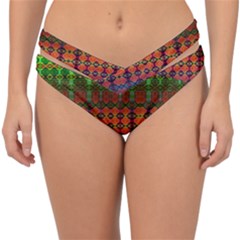 Fractaled Pixels Double Strap Halter Bikini Bottom by Thespacecampers
