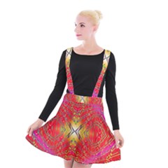 Liquid Lava Suspender Skater Skirt by Thespacecampers