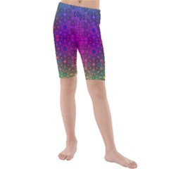 Stained Glass Vision Kids  Mid Length Swim Shorts by Thespacecampers