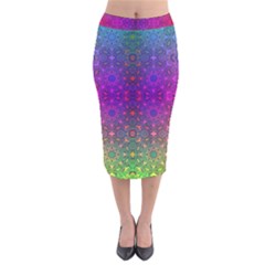 Stained Glass Velvet Midi Pencil Skirt by Thespacecampers
