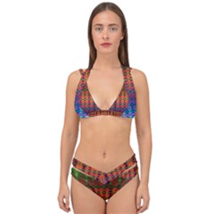 Pixels Double Strap Halter Bikini Set by Thespacecampers