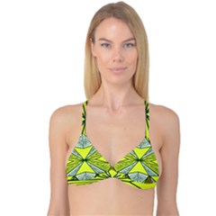Abstract Pattern Geometric Backgrounds  Reversible Tri Bikini Top by Eskimos