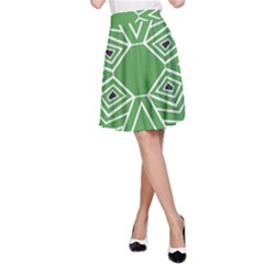 Abstract Pattern Geometric Backgrounds  A-line Skirt by Eskimos