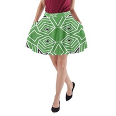 Abstract Pattern Geometric Backgrounds  A-line Pocket Skirt by Eskimos