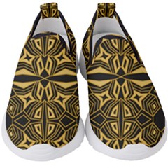 Abstract Pattern Geometric Backgrounds Kids  Slip On Sneakers by Eskimos