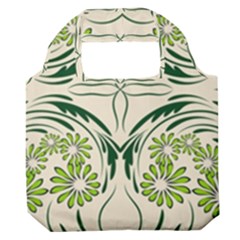 Folk Flowers Print Floral Pattern Ethnic Art Premium Foldable Grocery Recycle Bag by Eskimos