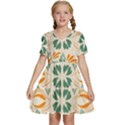 Folk flowers print Floral pattern Ethnic art Kids  Short Sleeve Tiered Mini Dress View1