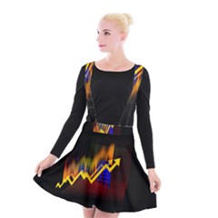 Logo-finance-economy-statistics Suspender Skater Skirt by Jancukart