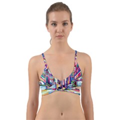 City-street-car-road-architecture Wrap Around Bikini Top by Jancukart