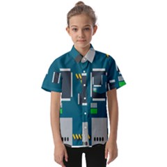 Amphisbaena Two Platform Dtn Node Vector File Kids  Short Sleeve Shirt by Sapixe
