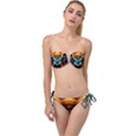 Duck-crazy-duck-abstract Twist Bandeau Bikini Set View1