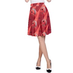 Sculpture-art-traffic-cones-plastic A-line Skirt by Jancukart