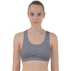 Small Soot Black And White Handpainted Houndstooth Check Watercolor Pattern Back Weave Sports Bra by PodArtist