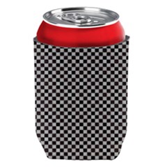 Black And White Watercolored Checkerboard Chess Can Holder by PodArtist