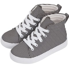 Small Black And White Watercolor Checkerboard Chess Kids  Hi-top Skate Sneakers by PodArtist