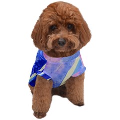 Painting-abstract-blue-pink-spots Dog T-shirt by Jancukart