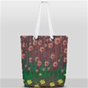 Floral Vines Over Lotus Pond In Meditative Tropical Style Full Print Rope Handle Tote (Small) View2