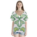 Abstract pattern geometric backgrounds V-Neck Flutter Sleeve Top View1