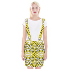 Abstract Pattern Geometric Backgrounds  Braces Suspender Skirt by Eskimos