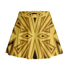 Abstract Pattern Geometric Backgrounds Mini Flare Skirt by Eskimos