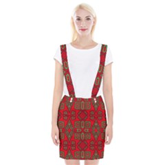 Abstract Pattern Geometric Backgrounds Braces Suspender Skirt by Eskimos