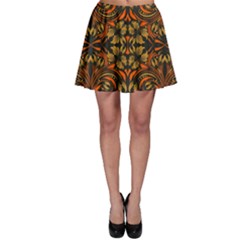 Folk Flowers Print Floral Pattern Ethnic Art Skater Skirt by Eskimos
