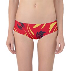 Folk Flowers Print Floral Pattern Ethnic Art Classic Bikini Bottoms by Eskimos
