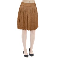 Leather Brown  Pleated Skirt by artworkshop