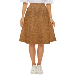 Leather Brown  Classic Short Skirt by artworkshop