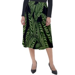  Leaves  Classic Velour Midi Skirt  by artworkshop