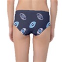 Eyes Evil Eye Blue Pattern Design Mid-Waist Bikini Bottoms View2