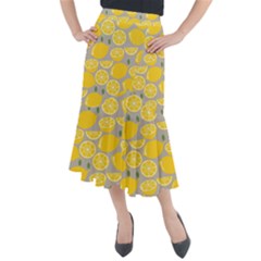 Lemon Pattern Midi Mermaid Skirt by artworkshop