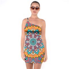 Mandala Spirit One Soulder Bodycon Dress by zappwaits