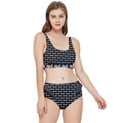 Be Wild Text Motif Pattern Frilly Bikini Set by dflcprintsclothing
