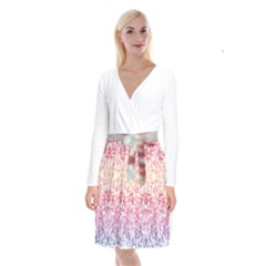 Im Fourth Dimension Colour 15 Long Sleeve Velvet Front Wrap Dress by imanmulyana