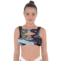Abstract Painting Black Bandaged Up Bikini Top by nateshop