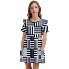 Basket Kids  Frilly Sleeves Pocket Dress by nateshop
