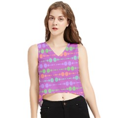 Design Modern V-neck Cropped Tank Top by nateshop