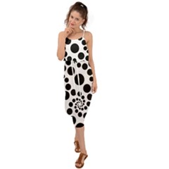 Dot Waist Tie Cover Up Chiffon Dress by nateshop