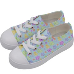 Dungeons And Cuties In Blue Kids  Low Top Canvas Sneakers by thePastelAbomination