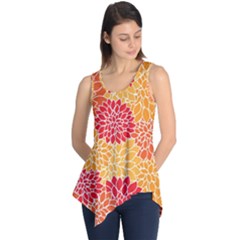 Background Colorful Floral Sleeveless Tunic by artworkshop