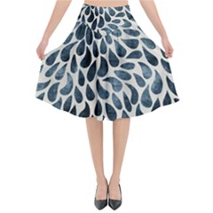 Abstract Flower Petals Flared Midi Skirt by artworkshop