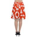 Orange Background Card Christmas  Chiffon Wrap Front Skirt View2